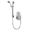 Aqualisa - Aquastream Thermo Power Shower with Adjustable Head - White/Chrome - 813.40.21 profile small image view 1 