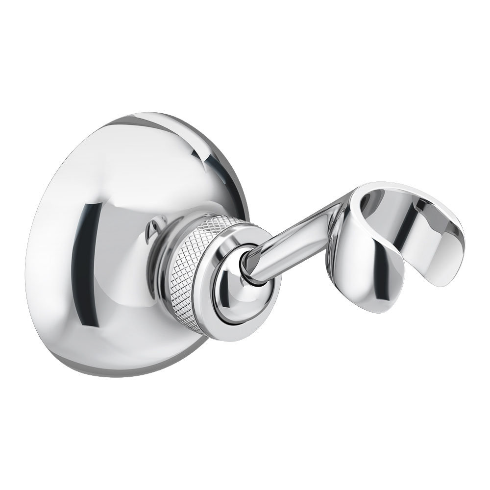A Elaco Shower Head Handset Holder Chrome Bathroom Wall Mount Adjustable Suction Bracket 