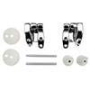 Universal Chrome Hinge Set for Wooden Toilet Seats profile small image view 1 