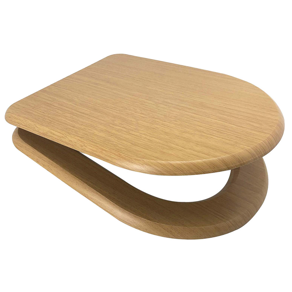 D Shaped Wooden Toilet Seat