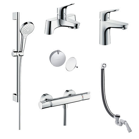 hansgrohe Over Bath Taps & Shower Package