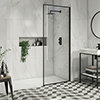 Arezzo 1400 x 900 Wet Room (incl. 800mm Square Matt Black Framed Screen + White Tray) profile small image view 1 