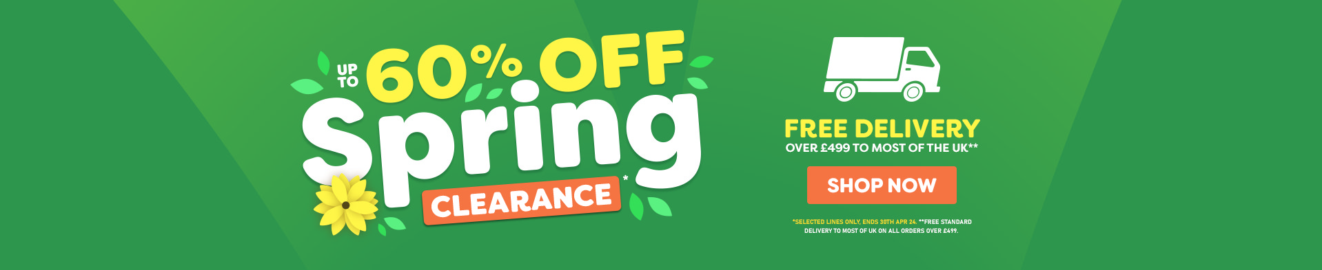 Spring Clearance - Free Del
