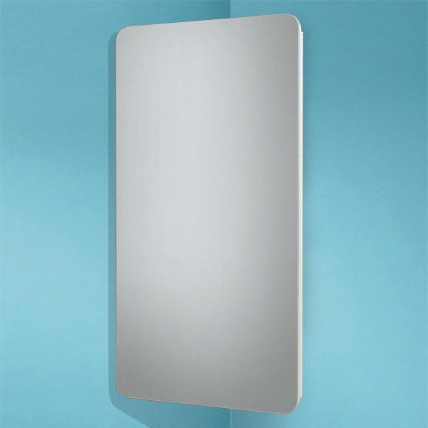 Hib Turin Corner Gloss White Mirror Cabinet 9101300