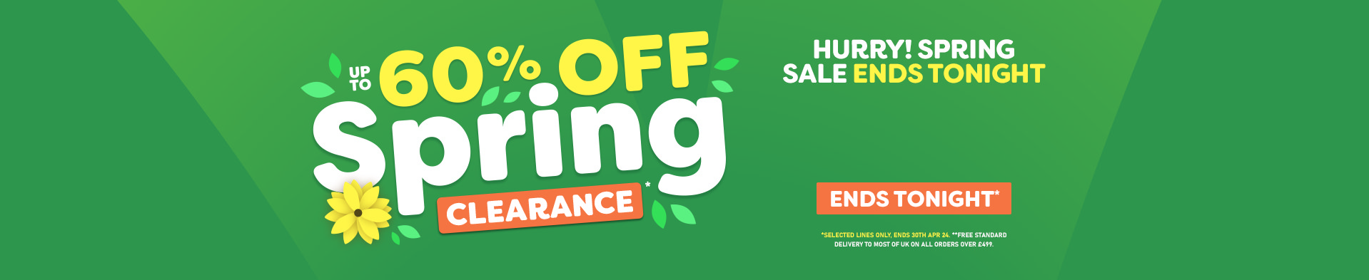 Spring Clearance - Ends Tonight