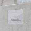 Villeroy and Boch ViConnect Brushed Chrome Dual Flush Plate - 92218069 profile small image view 1 