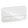 Villeroy and Boch ViConnect Glass Glossy White Dual Flush Plate - 922400RE profile small image view 1 