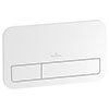 Villeroy and Boch ViConnect White Dual Flush Plate - 92249068 profile small image view 1 
