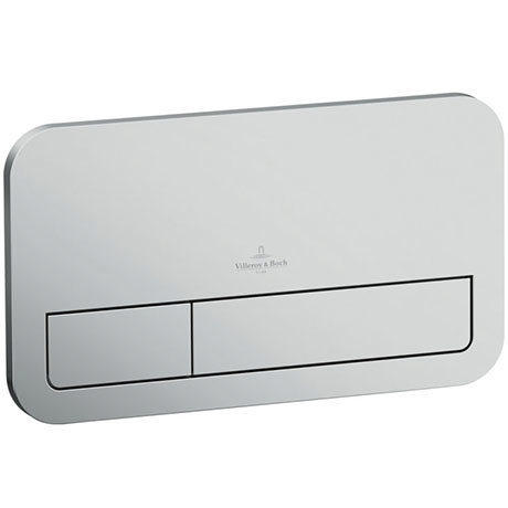Villeroy and Boch ViConnect Brushed Chrome Dual Flush Plate - 92249069