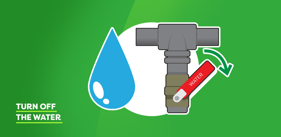 Step 3: Turn off the water supply before starting the shower over bath installation