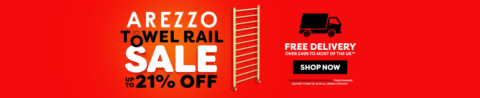 Arezzo towel rail