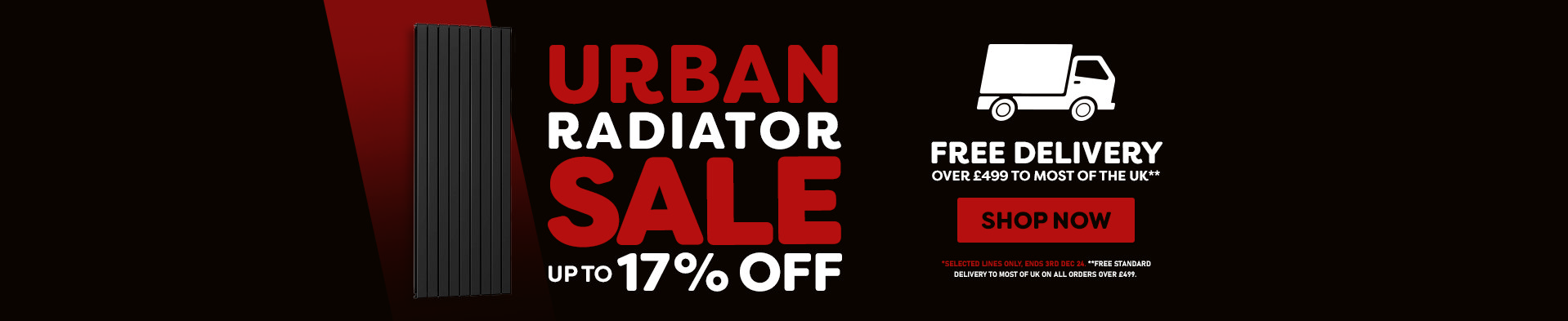 Urban Radiator Sale - Free Delivery