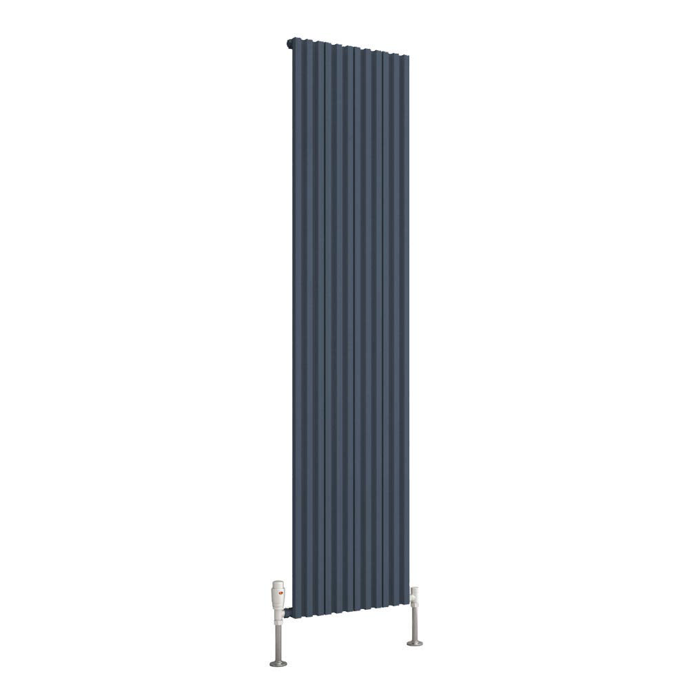 Reina Quadral Vertical Double Panel Aluminium Radiator - Anthracite