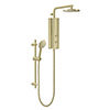 AQUAS AquaMax Flex Manual Smart 9.5KW Brushed Brass Electric Shower profile small image view 1 