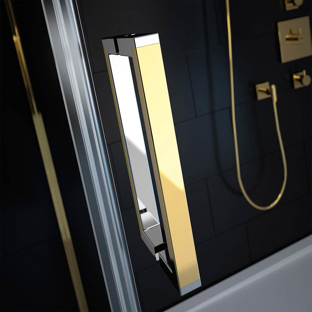 Merlyn 8 Series Colour Sliding Shower Door Gold