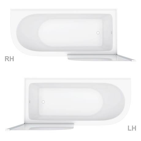 Appleby 1700 Roll Top Shower Bath with Screen + Chrome Leg Set  Standard Image