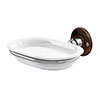 Burlington Ceramic Soap Dish with Chrome Holder - Walnut - A1WAL profile small image view 1 