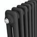 Keswick 300 x 1340mm Cast Iron Style Traditional 2 Column Anthracite Radiator profile small image view 2 