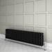 Keswick 300 x 1340mm Cast Iron Style Traditional 2 Column Anthracite Radiator profile small image view 3 