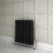 Keswick 600 x 592mm Cast Iron Style Traditional 2 Column Anthracite Radiator profile small image view 3 