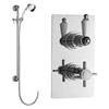 Ultra Beaumont Twin Thermostatic Shower Valve + Slider Rail Kit profile small image view 1 