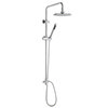 Nuie Telescopic Riser Kit with Round Shower Head - Chrome - A3113 profile small image view 1 
