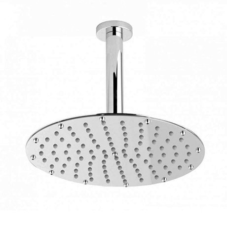 Hudson Reed 300mm Round Fixed Shower Head & Ceiling Mounted Arm - Chrome