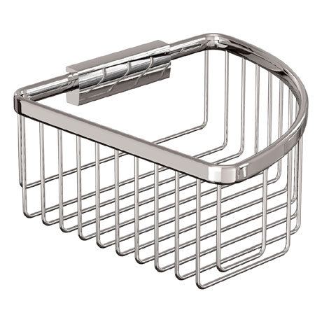 Britton Bathrooms - Large Deep Corner Wire Basket