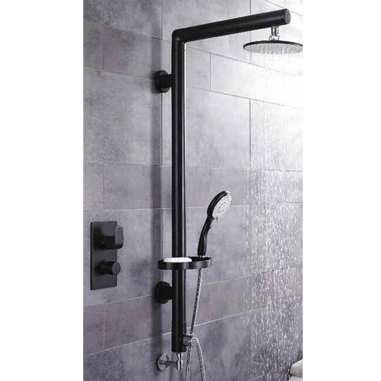 Ultra Symmetry Rigid Riser Shower Kit Black A3318 at Victorian