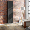 Keswick 1800 x 468mm Cast Iron Style Traditional 3 Column Anthracite Radiator profile small image view 1 