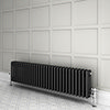Keswick 300 x 1355mm Cast Iron Style Traditional 3 Column Anthracite Radiator profile small image view 1 
