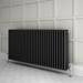 Keswick 600 x 1355mm Cast Iron Style Traditional 3 Column Anthracite Radiator profile small image view 3 