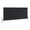 Keswick 600 x 1355mm Cast Iron Style Traditional 3 Column Anthracite Radiator profile small image view 1 