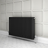 Keswick 600 x 1010mm Cast Iron Style Traditional 3 Column Anthracite Radiator profile small image view 1 