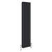 Keswick 1800 x 372mm Cast Iron Style Traditional 4 Column Anthracite Radiator profile small image view 2 