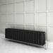 Keswick 300 x 1340mm Cast Iron Style Traditional 4 Column Anthracite Radiator profile small image view 3 