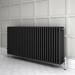 Keswick 600 x 1340mm Cast Iron Style Traditional 4 Column Anthracite Radiator profile small image view 3 