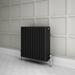 Keswick 600 x 636mm Cast Iron Style Traditional 4 Column Anthracite Radiator profile small image view 3 