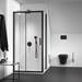 Ideal Standard Silk Black Ceratherm T100 Built-In Thermostatic 2 Outlet Bath Shower Mixer profile small image view 4 