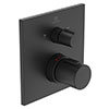 Ideal Standard Silk Black Ceratherm C100 Built-In Thermostatic 2 Outlet Bath Shower Mixer profile small image view 1 