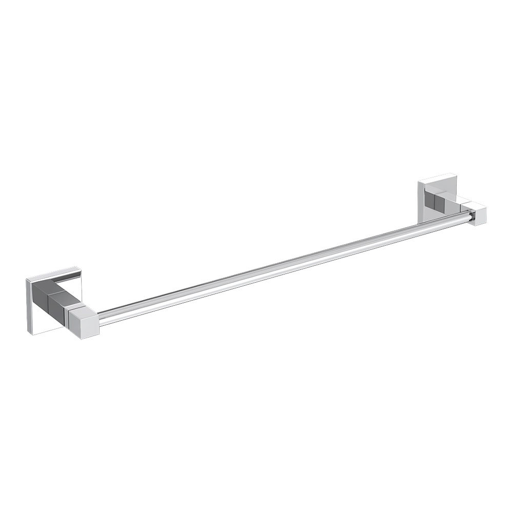 Milan 50cm Wall Mounted Single Towel Rail - Chrome | Victorian Plumbing UK