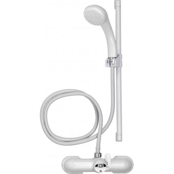 Croydex Bath Shower Mixer Set White at Victorian Plumbing UK