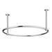 Chatsworth Traditional 850mm Chrome Double Support Circular Shower Curtain Rail profile small image view 2 