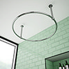 Chatsworth Traditional 850mm Chrome Double Support Circular Shower Curtain Rail profile small image view 1 