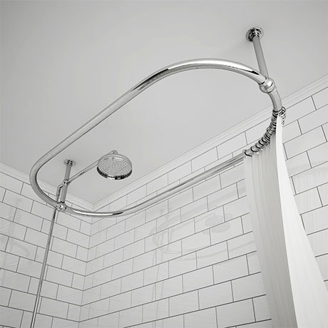 Chatsworth Traditional 1500 X 700mm Oval Shower Curtain Rail With
