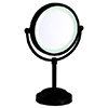 Arezzo Matt Black LED Illuminated Free Standing Cosmetic Mirror profile small image view 1 