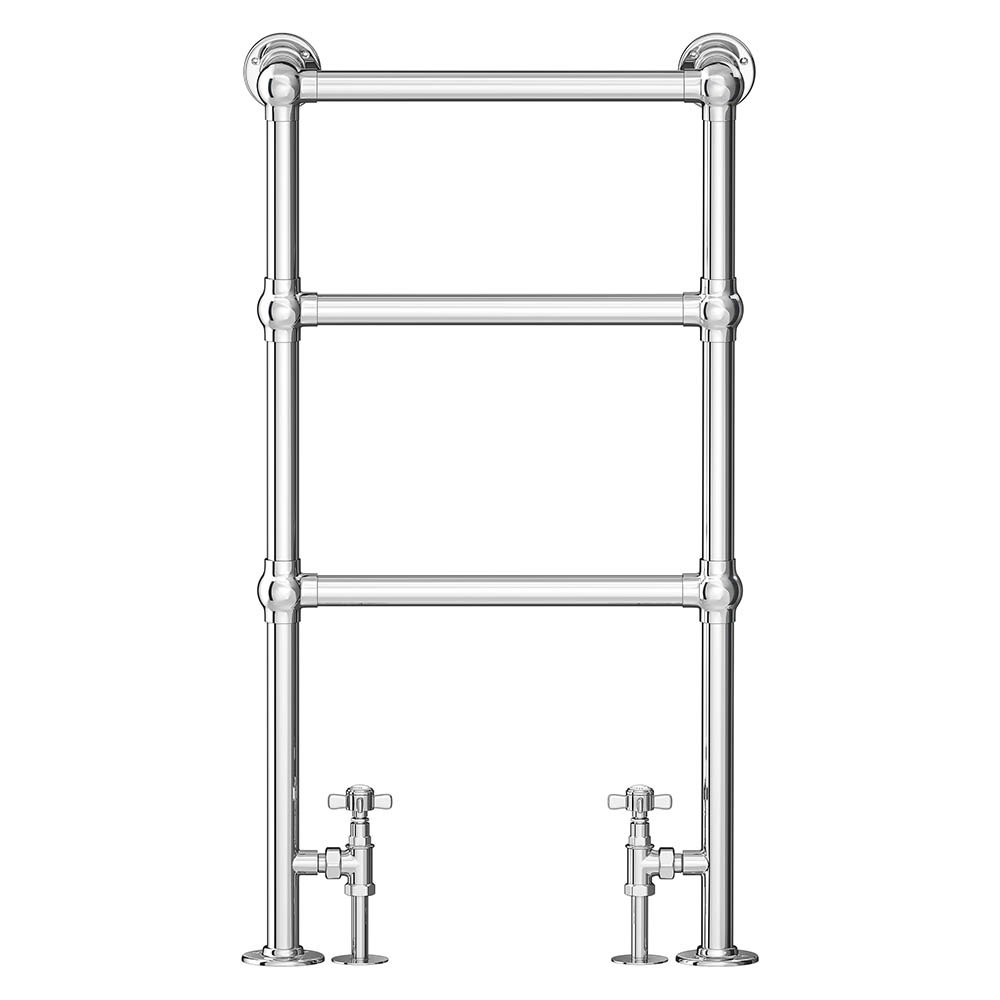 Traditional Heated Towel Rail & Valves Alison Cork for Victorian