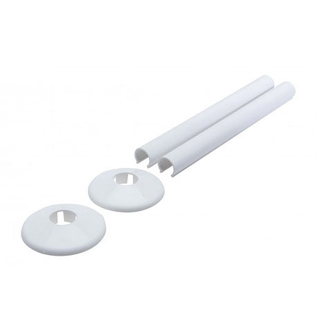 NEW Snappit Pipe Covers 200mm White 10 Pack 