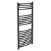 Diamond Curved Heated Towel Rail - W500 x H1200mm - Anthracite profile small image view 2 