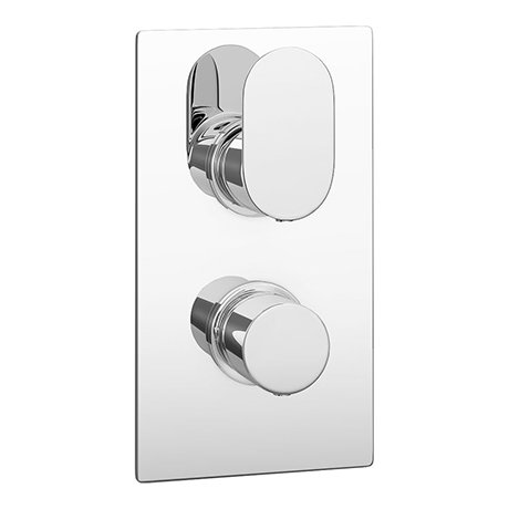Amos Concealed Thermostatic Twin Shower Valve - Chrome